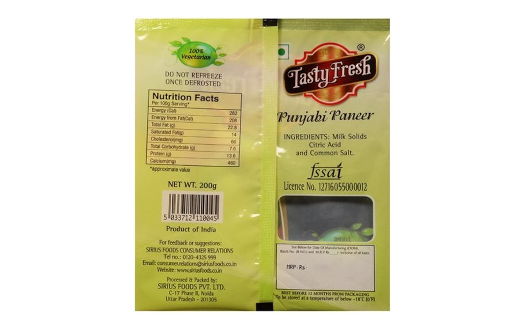 Tasty Fresh Punjabi Paneer    Pack  200 grams